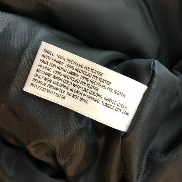 Universal Thread Womens Black Water-Resistant Parka Coat Cinch Waist Hooded S - Picture 4 of 6